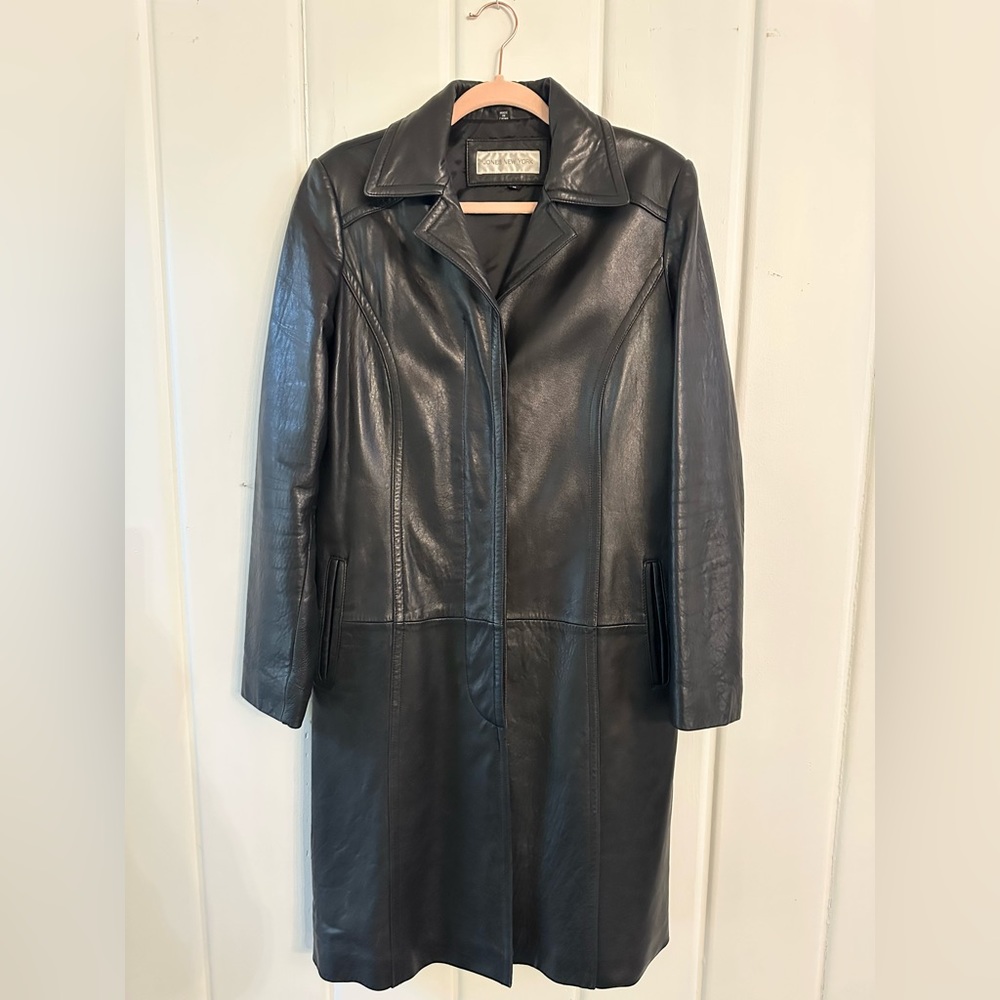 Vintage Leather Trench Coat